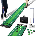 SENSECLUB Indoor Putting Green, Foldable Putting Mat Golf Pong Game Set, Golf Gifts for Men with Ball-Collect System