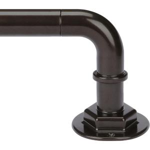 Curtain Rods for Windows 16 to 120 Inches Adjustable Blackout Wrap Around 1 Inch Diameter Curtain Rod, Bronze