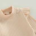 fhutpw Baby Toddler Girl Outfits Fall Winter Clothes Turtleneck Knitted Cotton Long Sleeves Tops & Button Mini Skirts Set (2-3T)