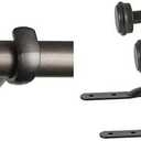 Decopolitan End Cap Single Rod Set, 18 to 36-Inch, Toasted Copper & Cap Curtain Holdback, Copper