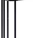 C Shaped End Table, 27 Inches High Small Side Table for Sofa and Bed, Couch Table That Slides Under, Tall Tv Tray Table for Living Room, Bedroom, Metal Frame, Rustic Brown & Black
