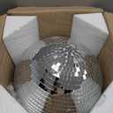 16 Inch Disco Ball Mirror Ball Hanging Ornament for Party Decoration DJ Club Stage Bar Wedding, Silver