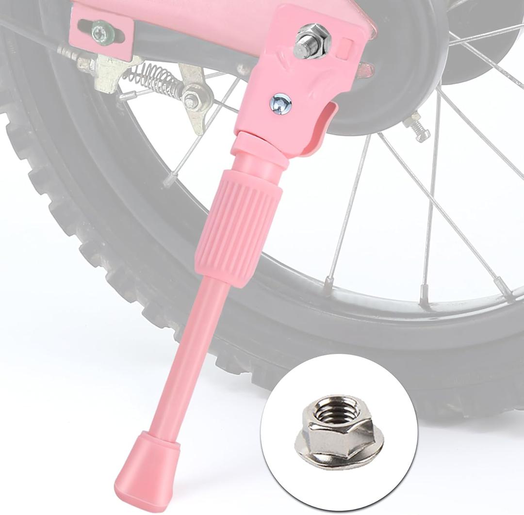 Kids Bike Kickstand Fits 12 14 16 18 20 Inch Bicycles, Aluminum Alloy Kickstand for Kids Bike with Anti-Slip Pad, Universal Fit for Mountain Road Bikes