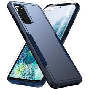 for Galaxy S20 Case,with Screen Protector [Military Grade Drop Tested] Heavy-Duty Tough Rugged Shockproof Protective Case for Samsung Galaxy S20 6.2 inch, Blue