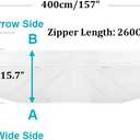 HOOMEE 400CM (157") Universal Window Seal for Portable Air Conditioner and Tumble Dryer Works with Mobile Air-Conditioning, Easy to Install - Air Exchange Guards with Zip and Adhesive Fastener