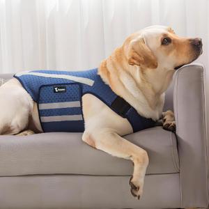 Comfort Dog Anxiety Relief Jacket, Breathable Soft Coat Vest for Puppy Anxiety (S, Blue)