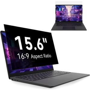 Laptop Privacy Screen 15.6 Inch Compatible with HP/Dell/Acer/Samsung/Asus/Lenovo/Toshiba,16:9 Aspect Removable Anti Glare Blue Light Filter Protector, 15.6 in Laptop Privacy Screen Shield