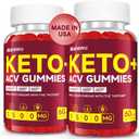 Keto ACV Gummies - Rapid Keto ACV Diet Supplement ACV Keto Gummies for Women Men - 1500mg Organic Gluten Free Apple Cider Vinegar with Mother - Support Gut Digestion (60 Count (Pack of 2)), BB Date: 13/12/2026