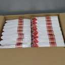 BESTSTAR 350PCS Clear and Red Disposable Plates Set for 50 Guests, 100 Plastic Plates, 50 Plastic Cups, 50 Pre-Rolled Napkins with Cutlery for Party, Christmas, Thanksgiving, Birthday, Halloween