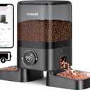 oneisall Cordless WiFi Automatic Cat Feeders 2 Cat, Rechargeable 100-Day Battery Operated Timed Cats Feeder, 20 Cups/5L Cats Food Dispenser Automatic for Large Kibble, Smart App Control.