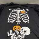 Halloween Skeleton Baby Rib Cage Maternity Pregnant Pumpkin T-Shirt 3XL