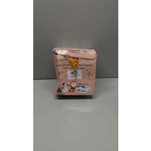 8Ft Christmas Decorations Outdoor Inflatables Giant Santa Claus Stands Under The Lighthouse with Gift Box, Blow Up Built-in LED Lights for Party Outdoor Garden Indoor Yard Lawn