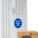 EXTRA SMALL White Unprinted HDPE T-Shirt Bags 4"x3"x10" with handles  2000 Bags  12 Microns  Perfect for Supermarkets, Grocery Shopping and Store Purchases