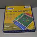 Shut The Box Game, 12 Inches Family Wooden Board Table Math Dice Games for Adults and Kids, 2-4 Player Classics Tabletop Version Games for Classroom,Home,Party or Pub