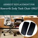 Chair Armrest Replacement, Arm Pad Caps Replacement for Haworth Zody Office Chair 1 Pair (Black)