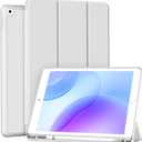 Case for iPad mini 5th Generation 2019 / Mini 4th Generation 2015 with Pencil Holder, Auto Wake/Sleep, Ultra Slim Lightweight Trifold Smart Soft TPU Back Case for iPad mini 5/4, Gray