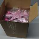 25 Pcs Mini Valentine's Balls Ornaments Set Valentine's Day Ball Topper Star Tree Hanging Ornaments for Party Decoration(Fresh Colors) (2.36 Inch)