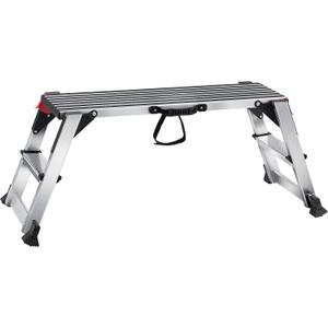 VEVOR Folding Work Platform, 40"×12"×20" Aluminum Drywall Stool Ladder, 660 lbs Load Capacity Heavy Duty Work Bench w/Non-Slip Feet, Ideal for Washing Vehicles, Cleaning, Painting, Decorating