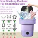 Portable Washing Machine,Mini Washer,16L Upgrade Mini Laundry Machine with Spin Basket,Deep Clean Baby Clothes,Underwear,Socks,Small Pet clothes; Ideal for RV, Dorm, Camping (Purple)