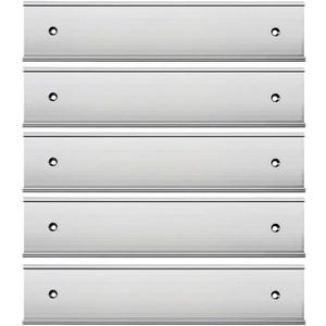 Nameplate Holder Wall or Door 5Pack (Silver, 2 8)