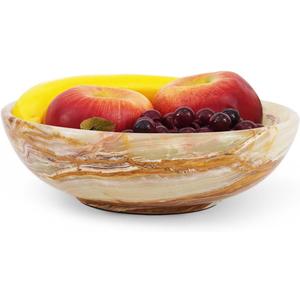 Radicaln Marble Fruit Bowl 10" Green Onyx Handmade Fruit And Vegetable Holder Decorative Bowl For Kitchen Counter Dcor Fruit Dish & Banana Holder