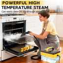 10S Fast Heating Heavy Duty Steam Cleaner 7 Adjustable Levels, 1.6 Quarts Tank, Continuous Spray, Natural Deep Cleaner, Portable Handheld Steamer with 15 Accessories for Home, Car, Tile (Yellow)