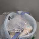 Collapsible Baby Bathtub - Large Baby Bath Tub with Thermometer & Cushion | Travel Portable Newborn Infant Bathtub | Foldable Toddler Bathtub for Baby 0 to 36 Months (Blue)