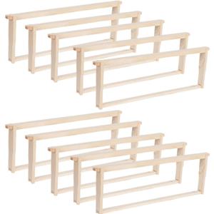 Deep Frames Langstroth Size Deep Brood Beehive Frames with 65 Spikes Suitable for Beekeeping (10 Pack)