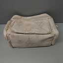 Large Makeup Bag, Portable Travel Makeup Bag Organizer for Women Girls with Makeup Brush Compartment & Two Side Pockets, Cosmetic Travel Bag Vertical Storage Toiletry - Beige (MEDIUM, 07-Lily Pattern)