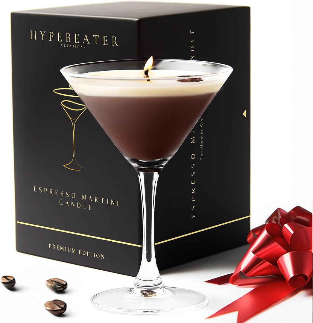 Espresso Martini Candle Premium Edition - The Ideal Espresso Martini Gifts, Unique and Funny for Women and Men As a Cute Coffee Candle, Christmas Gifts for Expresso Martini Gift and Decor