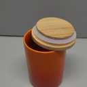 Sweejar Ceramic Food Storage Jar, Stackable Kitchen Canisters, Containers with Airtight Seal Wooden Lid for Serving Ground Coffee, Tea, Sugar, Salt and More - 28 Fl Oz (Gradient Orange)