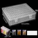 VTG Diamond Painting Storage Containers, Diamond Art Portable Bead Storage Organizer 96 Gird Diamond Painting Accessories (Storage Box) (96 small square bottle)