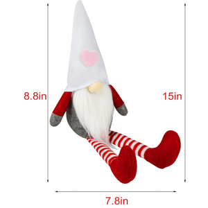 Tifeson Valentines Day Decorations, Valentines Day Decor Gnomes, 1PCS Mr Valentine Gnome Plush, Handmade Scandinavian Tomte for Home Table Decorations, Valentine's Gifts