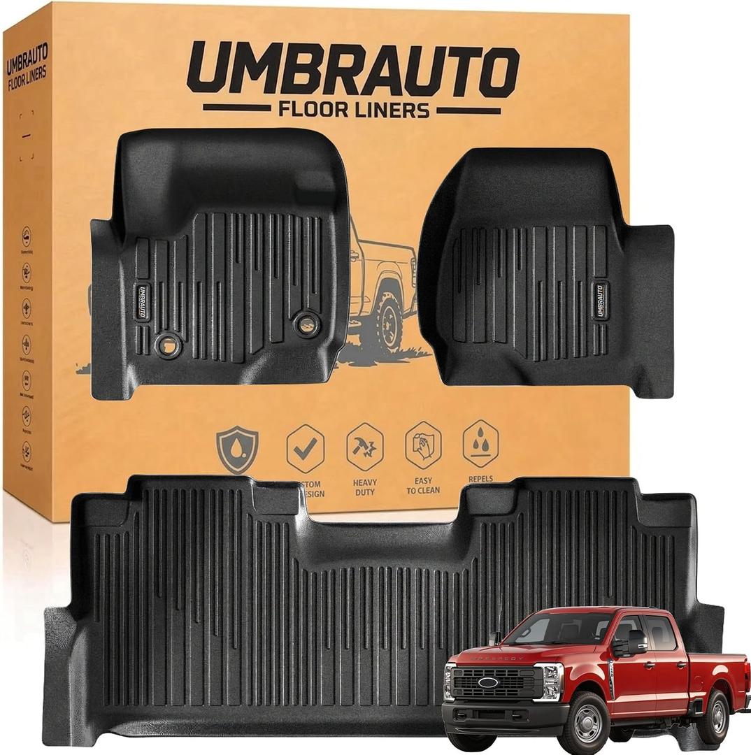 Umbrauto Floor Mats for Ford F250/F350/450 Super Duty 2017-2026 Crew Cab