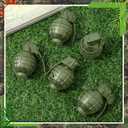 8 Pcs Plastic Toy Hand Grenades Fake Grenade with Realistic Sound Effects and Flashing Light, Christmas Toys Military Toys for Pretend Army Role Play Prop Xmas Gifts