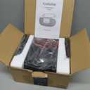 Portable CD Player Boombox with FM Radio, Top Loading CD Stereo Boom Box for Home, Bluetooth, Remote Control, LED Light, Headphone/Mic Jack, Support CD-R/RW/MP3-CD, USB, LCD Display, Black