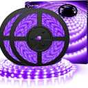 Onforu 32.8ft LED Black Light Strip Kit, 600 Units Lamp Beads, 12V Flexible Blacklight Fixtures, 10m Ribbon, Non-Waterproof for Glow Party, Indoor Birthday, Body Paint,Halloween