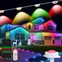 Permanent Outdoor Lights with Remote, 50ft with 30 RGB-IC LED Lights for House Daily & Holiday Lighting , IP67 Waterproof, 90+ Scene Modes for Outdoor Decor, 2 in 1 Use for Eveas & Ground Lighting
Visit the BraveDream Store