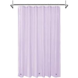 Mrs Awesome Clear Lavender Shower Curtain Liner with 3 Magnets, 72x72 Premium Flexible Sturdy Plastic Shower Curtain for Bathroom Lightweight & Waterproof, Clear Lavender