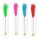 Fruidles Cherry Rock Candy Lollipops Pops Candy Suckers, Variety Flavor and Color Assortment, 5.5" (12-Pack) (EXP 02/21/26)