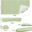 Bloss Leather Desk Mat and Keyboard Wrist Rest, Large Mouse Pad + Keyboard Pad+Mouse Wrist Support, Non-Slip Desk Mat Protector for St Patricks Day(31.515.7 Inches, Green)