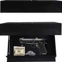 Magicflap Designer Shelf with Secret Compartment 16" Concealment Gun Shelf with NFC Lock Black Pine Floating Wall Rack with Hidden Compartment for Firearms & Valuables Gun Storage for Bedroom, Office