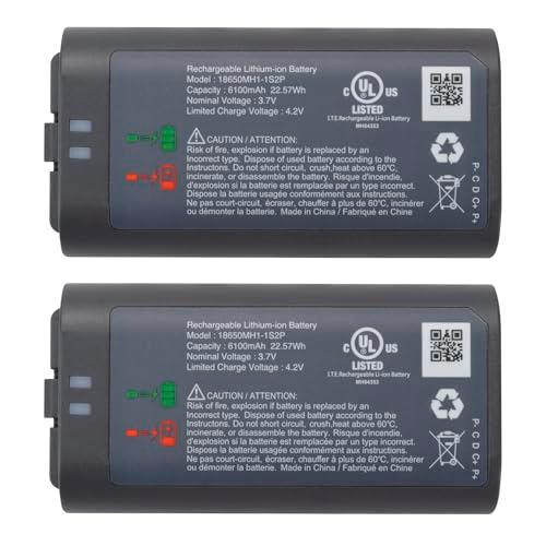 2-Pack Upgraded Replacement Battery for myQ Smart Garage Video Keypad Alarm System,Lithium-ion Battery Compatible with MYQ 18650MH1-1S2P with Micro-USB Rapid Charging Cable,3.7V 6100mah/22.57Wh