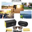 GVISION Fishing Polarized Sunglasses Men Women Golf Driving Running Mirrored Sports Glasses UV400 (Amber/Brown)