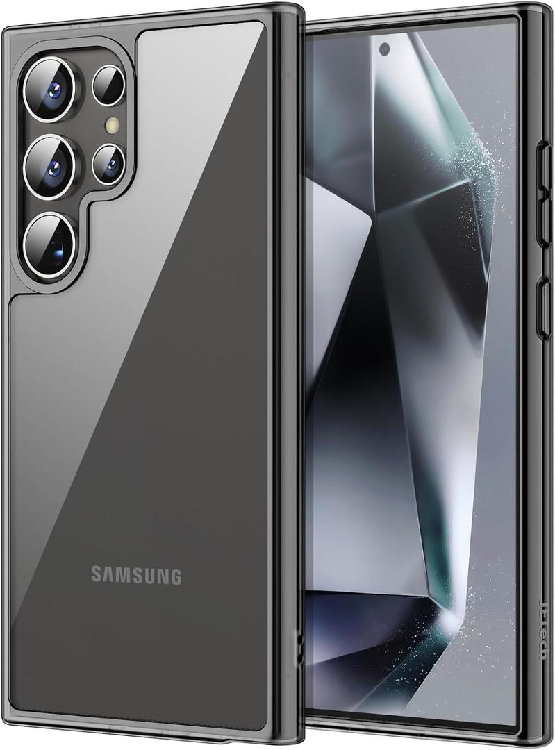 JETech Case for Samsung Galaxy S24 Ultra 5G, Non-Yellowing Shockproof Bumper Protective Phone Cover, Anti-Scratch Hard PC Back (Black)