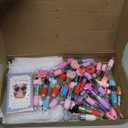 SZCECHRE 50 Pack Valentines Day 4-in-1 Multicolor Cute Animal Pens with Valentines Cards Bags Retractable Fun Ballpoint Pens Bulk for Classroom Prize Office School Gift Exchange