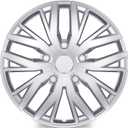 TangMiGe 4 Pack Universal Hubcaps Replacement R17 Wheel Covers, Steel Wheel Rim Cover for Most Cars Sedans SUV Trucks, 17" 17 in inch Hub Caps (Silver Color, 17 inch)