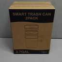 Vanpopubs 2 Pack 2.7 Gal Bathroom Trash Can with Lid, Automatic Trash Can Small Smart Garbage Can Touchless, Slim Motion Sensor Waterproof Plastic Trash Bins for Bedroom Office Kitchen Toilet Black