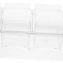 Chilled Condiment Server Tray with Lid 4-Compartment Plastic Serving Platter for Fruit Salad Taco Parties and Outdoor Events Portable Storage for Snacks and Garnishes