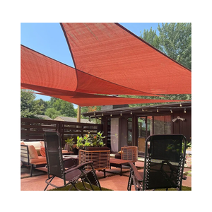 LOVE STORY 16' x 16' x 16' Triangle Sun Shade Sail Canopy Sunshade for Outdoor Patio Garden Backyard, Terra Red